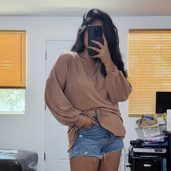 KEEPING IT REAL NUDE PEACH TUNIC TOP - Picture 5 of 11